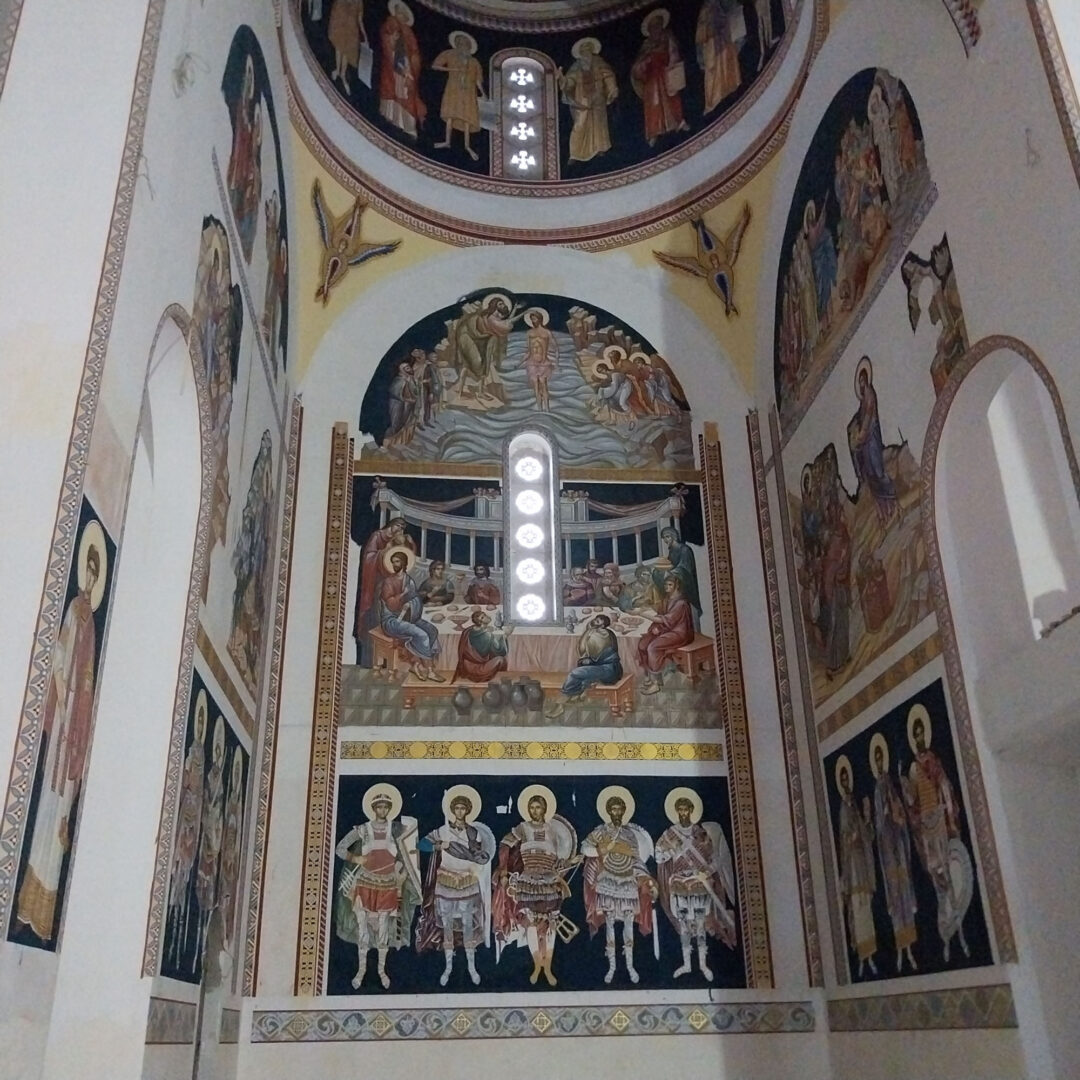 Бизнисменот Анѓушев со донација за фрескописот во црквата Свети Константин и Елена – Интензивно се исцртуваат ѕидовите во храмот